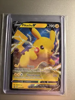 PIKACHU V Shining Fates Black Star Promo SWSH061 Pokemon Card NM - Image 1