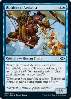 Burdened Aerialist FOIL Modern Horizons 2 NM Blue Common MAGIC MTG CARD ABUGames - Image 1