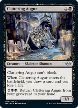 Clattering Augur FOIL Modern Horizons 2 NM Black Uncommon MAGIC CARD ABUGames - Image 1