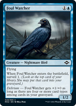 Foul Watcher FOIL Modern Horizons 2 NM Blue Common MAGIC GATHERING CARD ABUGames - Image 1