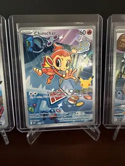 Pokemon 1st Partner Illustration Rare Turtwig Chimchar Piplup 3 Card Lot - Image 3