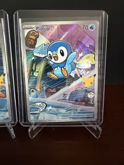 Pokemon 1st Partner Illustration Rare Turtwig Chimchar Piplup 3 Card Lot - Image 4