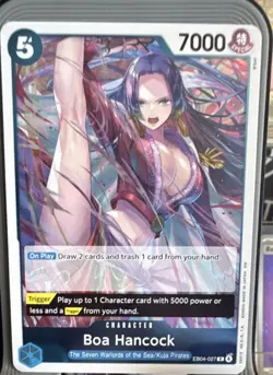 Bandai Boa Hancock EB04-027 Rare Character Card One Piece CCG 7000 Power - Image 1