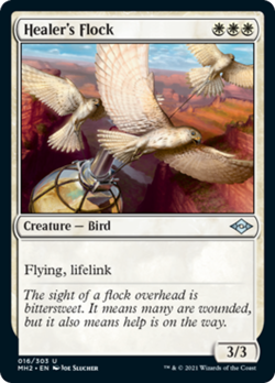 Healer's Flock FOIL Modern Horizons 2 NM White Uncommon MAGIC MTG CARD ABUGames - Image 1