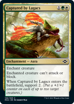 Captured by Lagacs FOIL Modern Horizons 2 NM Green White Common CARD ABUGames - Image 1