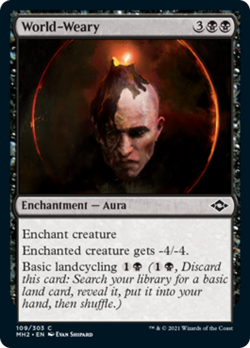 World-Weary FOIL Modern Horizons 2 NM Black Common MAGIC GATHERING CARD ABUGames - Image 1