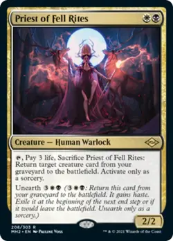 Priest of Fell Rites FOIL Modern Horizons 2 NM White Black Rare CARD ABUGames - Image 1