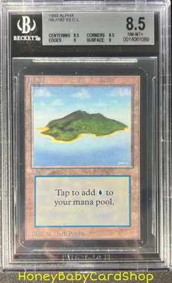 MTG Limited Edition Alpha 1993 Island (B) BGS 8.5Q++ (Baby Quad++) NM/MT+ 93/94 - Image 1