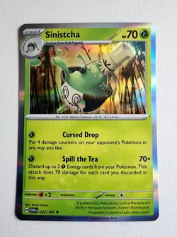 Sinistcha 022/167 Rare Twilight Masquerade Pokemon Reverse Holo Near Mint - Image 1