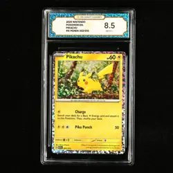 TQG 8.5 NM-MT+ 2024 Pokemon ENG Pikachu #G M24EN 002/015 - Image 2