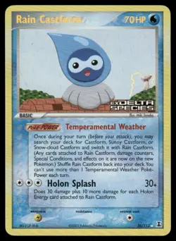 Pokemon Cards Rain Castform 26/113 Reverse Holo STAMPED Delta Species Rare NM - Image 1