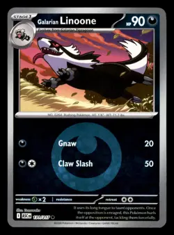 Galarian Linoone 131/217 ASC ME: Ascended Heroes Pokemon Near Mint Reverse Holo - Image 1