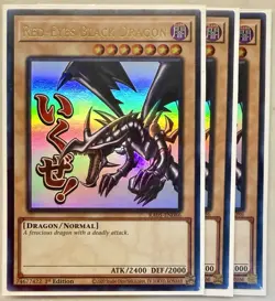 Yugioh! 3x Red-Eyes Black Dragon RA05-EN086 Ultra Rare 1st Ed NM - Image 1