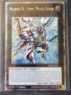 NUMBER F0: UTOPIC DRACO FUTURE 2024 YU-GI-OH QCB Plat. SR 1st Ed. MP24-EN037 - Image 1