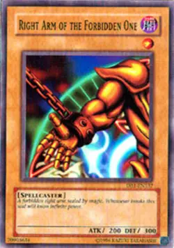 Yugioh! HP Right Arm of the Forbidden One - DB1-EN137 - Common - Unlimited Editi - Image 1