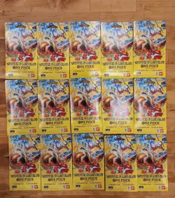 15x One Piece Adventure on Kami's Island OP-15 Sleeved Booster Packs - Image 1