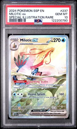 2024 POKEMON SSP EN-SURGING SPARKS SPECIAL ILLUSTRATION RARE MILOTIC EX PSA 10 - Image 1