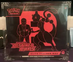 Pokemon TCG Scarlet & Violet Destined Rivals ETB Sealed With Acrylic Case - Image 1