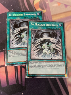 YUGIOH - THE MONARCHS STORMFORTH X2 - STARLIGHT RARE - MP25 - NM - 1ST ED - Image 1
