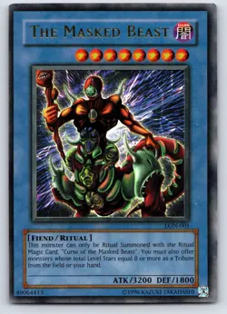 YUGIOH - The Masked Beast - Ultra Rare - LON-001- LP - Image 1