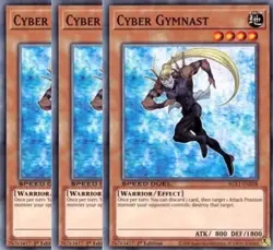 Yugioh - Cyber Gymnast x 3 - 1st Edition NM - Plus Free Holographic Card - Image 1
