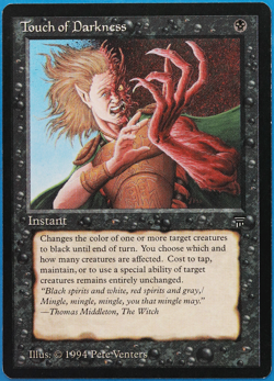 Touch of Darkness Legends NM Black Uncommon MAGIC MTG CARD (ID# 501837) ABUGames - Image 1