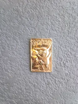 Pokemon Pikachu Vintage 23k Gold Plated Trading Card 1999 Burger King - Image 1