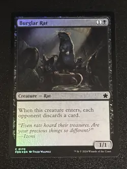 MTG Foundations Burglar Rat Foil 0170 NM - Image 1