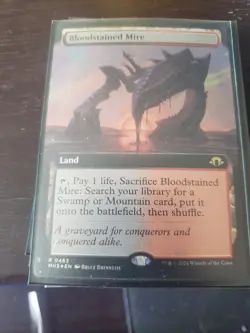 [1x] Bloodstained Mire - Foil - Extended Art Near Mint, English Modern Horizons - Image 1