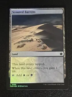MTG Foundations Scoured Barrens Foil 0266 NM - Image 1