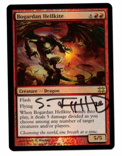 Bogardan Hellkite FTV Dragons signed by artist Scott M. Fischer! - Image 1
