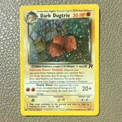 Pokemon Dark Dugtrio 6/82 Team Rocket Holo Unlimited Edition 50 HP Card - Image 1