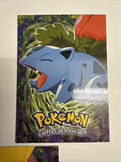 Bulbasaur Ivysaur Venusaur E1 E2 E3 of 12 Topps Movie Non-Holo Pokemon Cards LP - Image 4