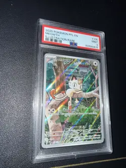 Pokemon Meowth 106/094 Me02 Phantasmal Flames Illustration Rare Holo PSA 9 - Image 4