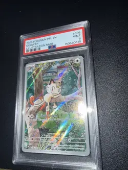 Pokemon Meowth 106/094 Me02 Phantasmal Flames Illustration Rare Holo PSA 9 - Image 5
