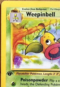 Weepinbell 48/64 Jungle Set 1st Edition Uncommon 1999 Vintage Pokemon TCG - Image 2