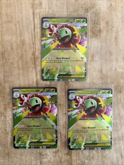 Lot Of (3) Pokemon Mega Meganium EX 034 Black Star Promo Ascended Heroes Holo - Image 1