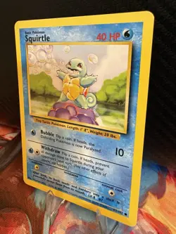 Pokemon Base Set Unlimited Squirtle 63/102 Common WOTC LP Vintage - Image 2