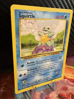 Pokemon Base Set Unlimited Squirtle 63/102 Common WOTC LP Vintage - Image 3