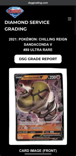 Sandaconda V - DSG 10 - #89 - 2021 Pokemon TCG Chilling Reign - Image 5