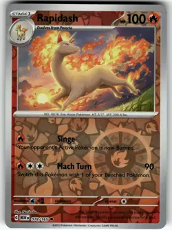 Rapidash 078/165 SV: Scarlet & Violet 151 Reverse Holo NM Pokemon Card TCG - Image 1