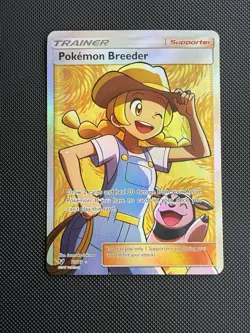 Pokemon Breeder Full Art 73/73 - 2017 Shining Legends Ultra Rare Holo LP-MP - Image 1