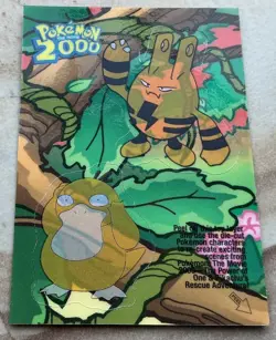 2000 Pokemon The Movie Elekid & Psyduck Topps Sticker Card #9 of 10 - Image 1