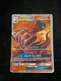 Pokemon TCG Salazzle GX 25/147 Burning Shadows Ultra Rare Holo Never Played - Image 2