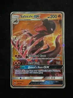 Pokemon TCG Salazzle GX 25/147 Burning Shadows Ultra Rare Holo Never Played - Image 3