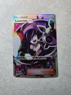 Pokemon TCG Trainer Lusamine 153/156 Holo Full Art Near Mint Condition - Image 1