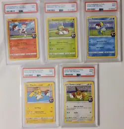Pokemon TCG On The Ball Full Set Pikachu Eevee Grookey Sobble Scorbunny PSA 9 - Image 1