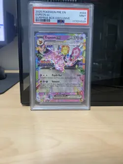 Pokemon Espeon ex Prismatic Evolutions Promo Holo 034/131 PSA 9 2025 - Image 1