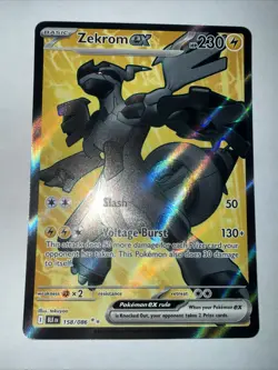 Zekrom ex 158/086 Ultra Rare SV: Black Bolt Pokemon TCG NM - Image 2