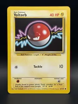 Pokemon TCG Voltorb Base Set, Unlimited Common Card 67/102 - Image 1